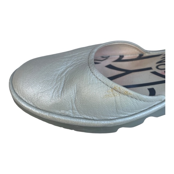 Fly London "Piat" Women's Leather Ankle Strap Wedge Sandals Silver Sz US 9, EU40 - Picture 4 of 12